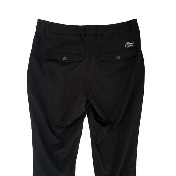 Size 4 Wildfang The Essential Trousers Black Chino Pants Relaxed One Button - Picture 5 of 7